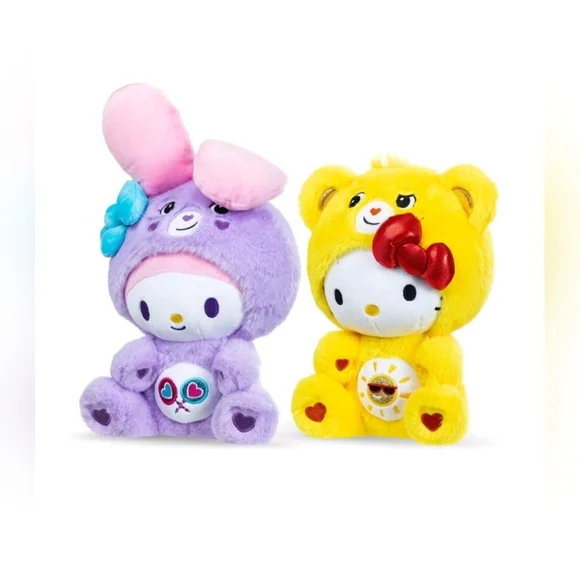 Care Bears x Hello Kitty Plush 2 Pack - Hello Kitty as... Size 10 " - Picture 3 of 7